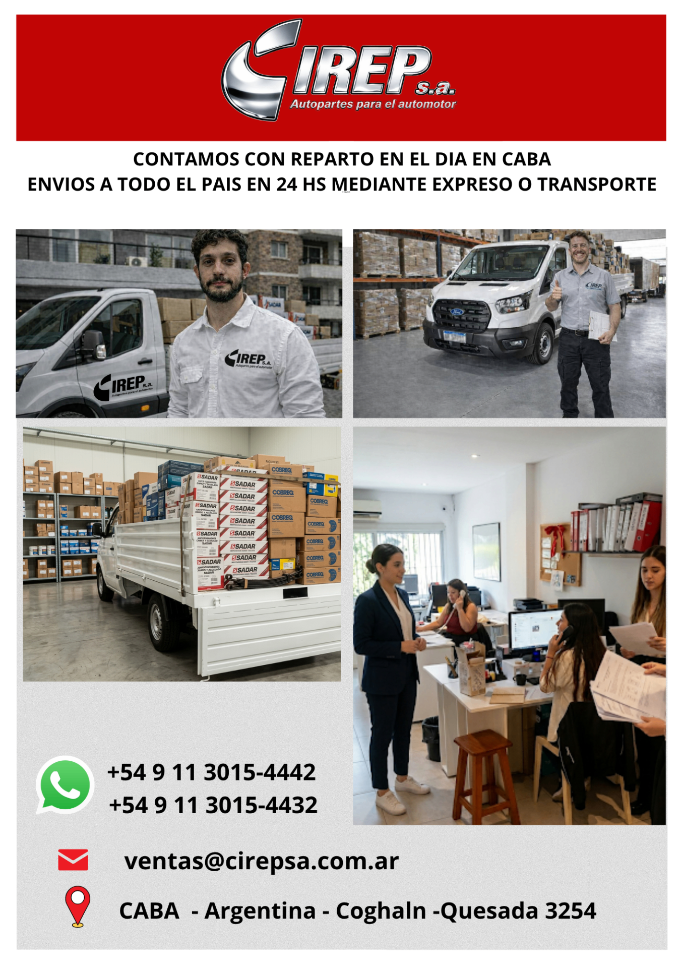 Repuestos de Reparto y contacto para camiones